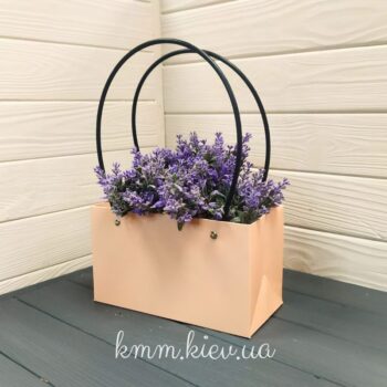 Сумка с круглыми ручками Персик