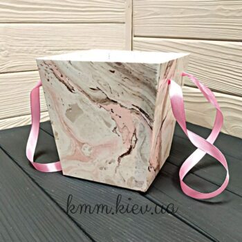 Трапеция флористическая Мраморная 145х135мм