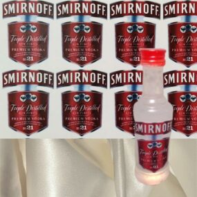 Наклейка этикетка на бутылку Smirnoff