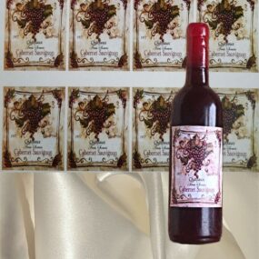 Наклейка этикетка на бутылку вина Каберне Савиньон