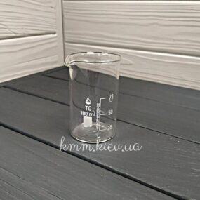Мерный стакан стеклянный термостойкий 100 мл (высокий)