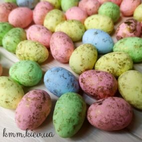 Яйца цветные с золотом (Пасхальный декор)
