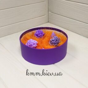 Шляпная коробка низкая Фиолетовая