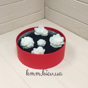 Шляпная коробка низкая Красная