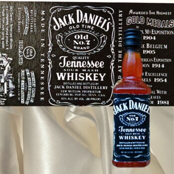 Наклейка этикетка на бутылку Jack Daniels Джек Дениелс