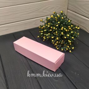 Коробка узкая Розовая