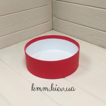 Шляпная коробка низкая Красная