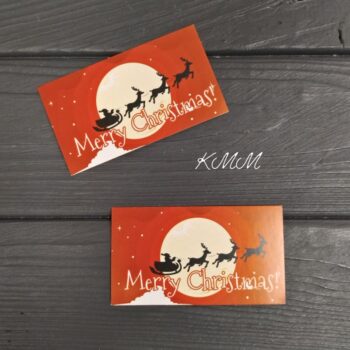 Открытка бирка Merry Christmas