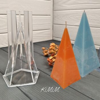 formapiramidaakr (2) Форма акриловая для свечей с зажимами Пирамида 12см х 7,7см