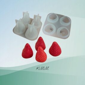 Силиконовая форма люкс 3D Клубника 4-шт