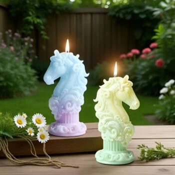 Силиконовая форма люкс 3D Конь и римская колона