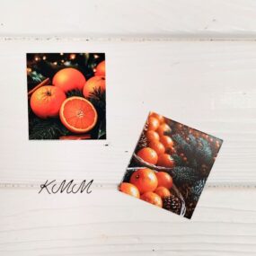 Открытка бирка Мандарины