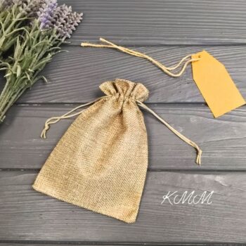 Мешочек льняной с биркой 130х180мм