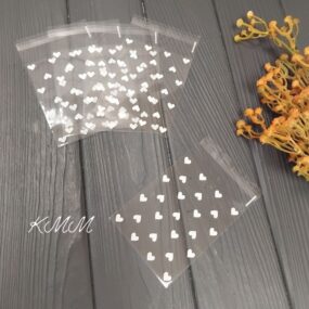 Пакет прозрачный "Сердце белое"