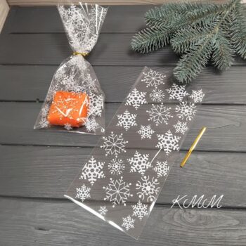 Пакет прозрачный "Снежинки"