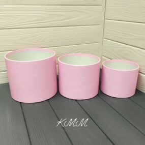 коробки шляпные розовые