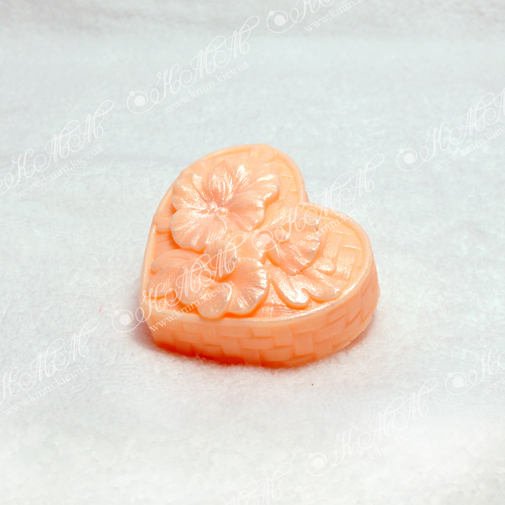 Мыло Сердечко цветов - оранжевое