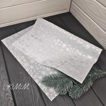 tishsnizh Бумага тишью Снежинки Серебро 50см*35см