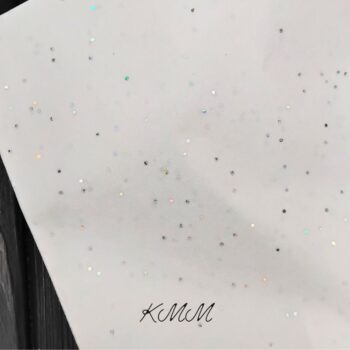 Бумага тишью Белая с голографичными блестками